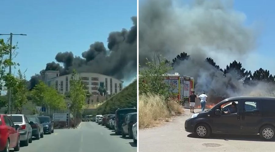 Kocaeli Şehir Hastanesi yakınındaki ormanlık alanda yangın çıktı Kocaeli Şehir Hastanesi yakınındaki ormanlık alanda yangın çıktı
