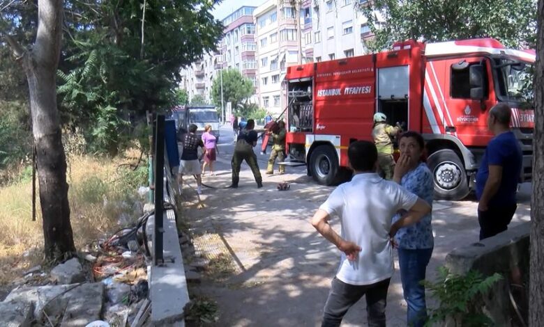 İstanbul’da hastane bahçesinde yangın