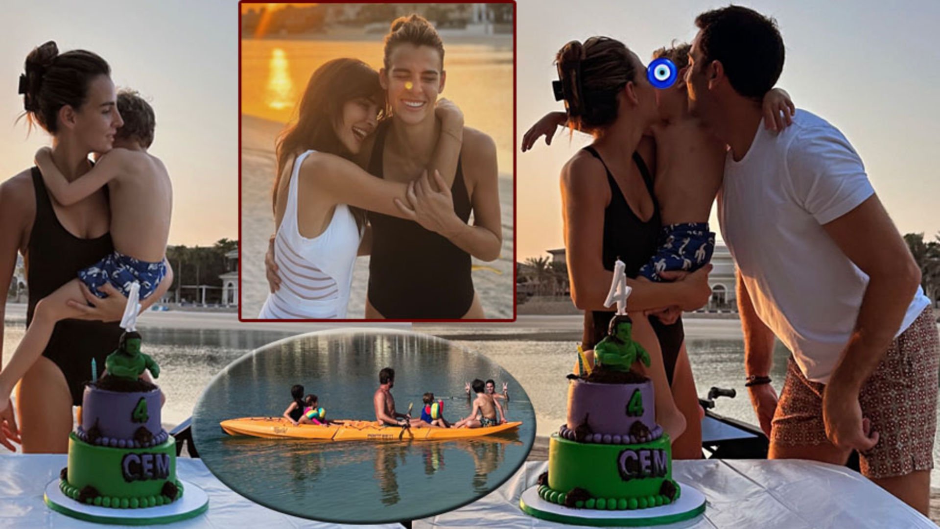 Minik Cem’e ailece kutlama