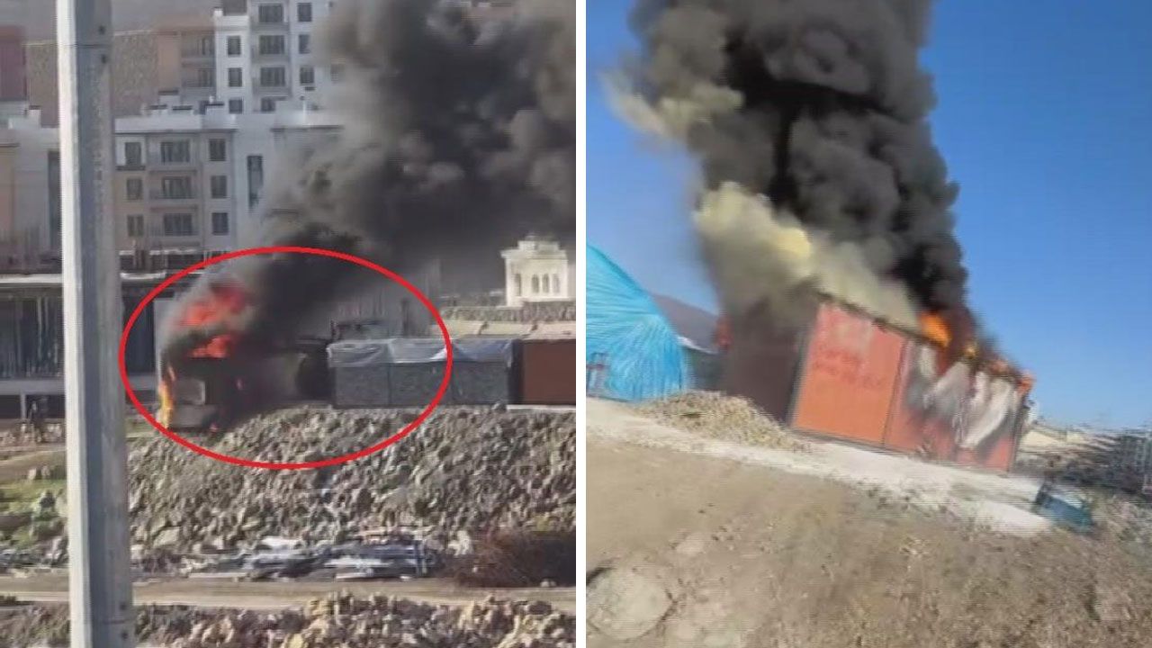 Yangına iş makinesiyle daldı! Yaptığı hamle büyük bir felaketi önledi